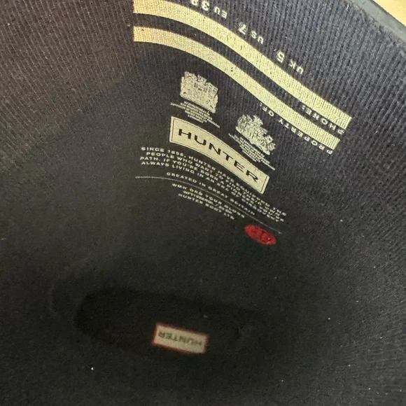 Hunter Original Tall Gloss Navy Blue Waterproof Boots - Picture 11 of 16